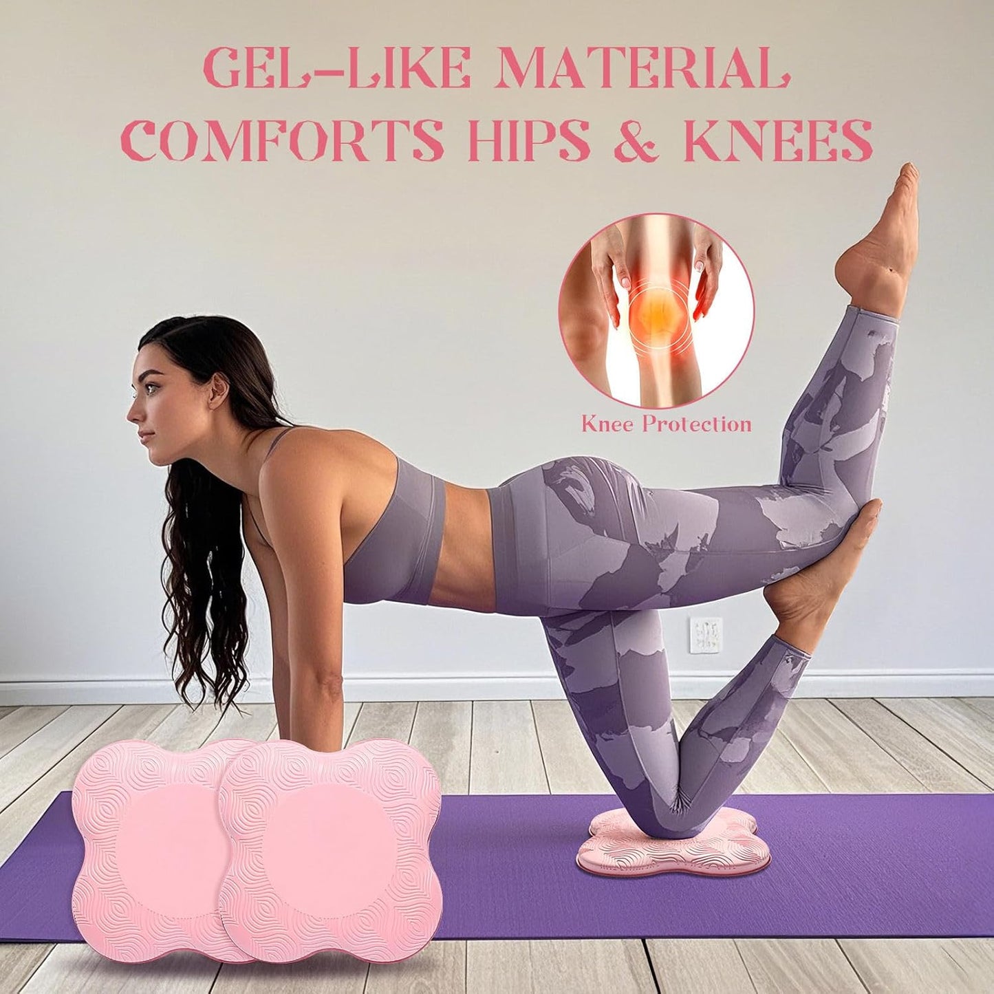 Thickened Yoga Kneeling Mat – Shock Absorption Knee & Elbow Support Pad