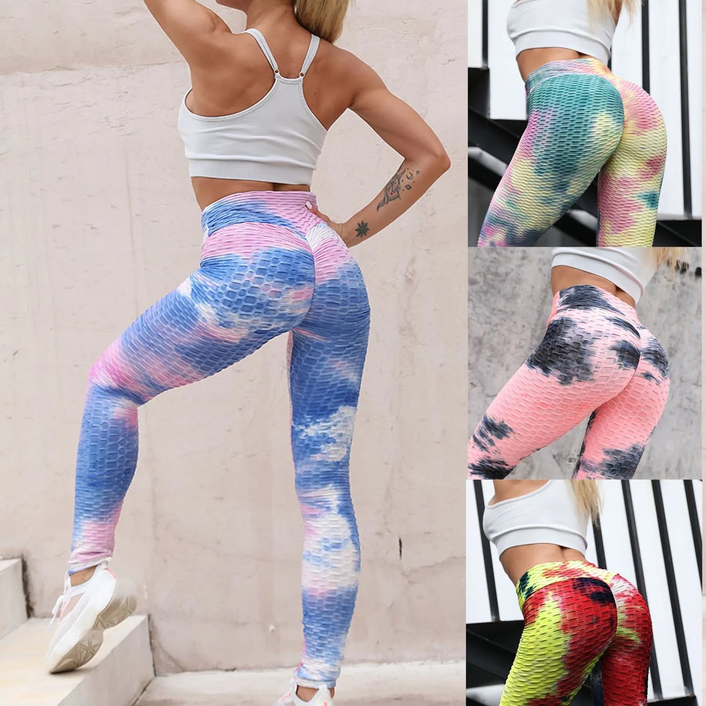 Tie Dye Seamless Yoga Pants β Push Up, High Waist, Fitness & Running Leggings for Women