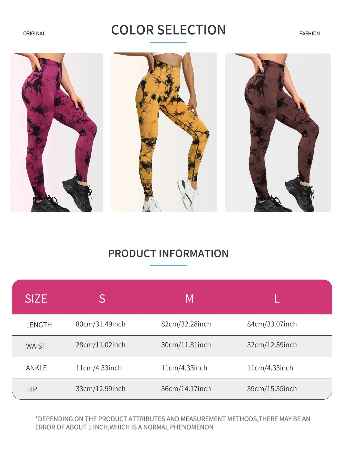 Women's Tie-Dye High Waist Yoga Leggings β Butt Lift, 4-Way Stretch, Workout Pants