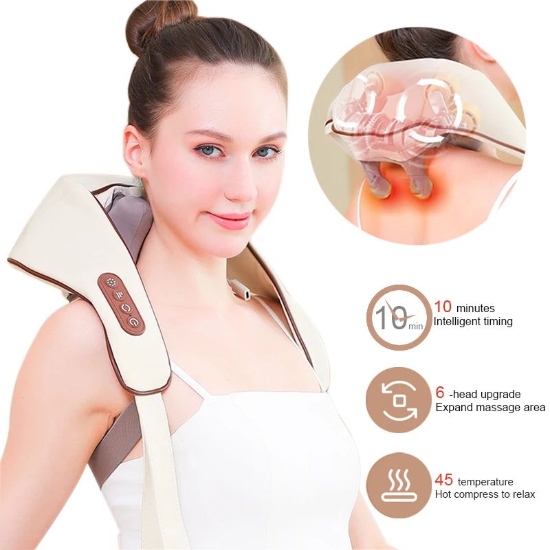 Neck & Shoulder Massager with Heat – Ergonomic Design for Ultimate Comfort