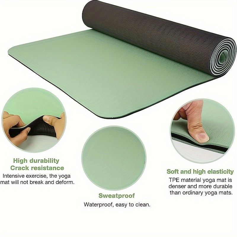Premium 2-Layer Yoga Mat – Non-Slip, Soft &amp,Thick for All Workouts
