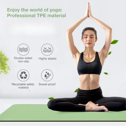 Premium 2-Layer Yoga Mat – Non-Slip, Soft &amp,Thick for All Workouts