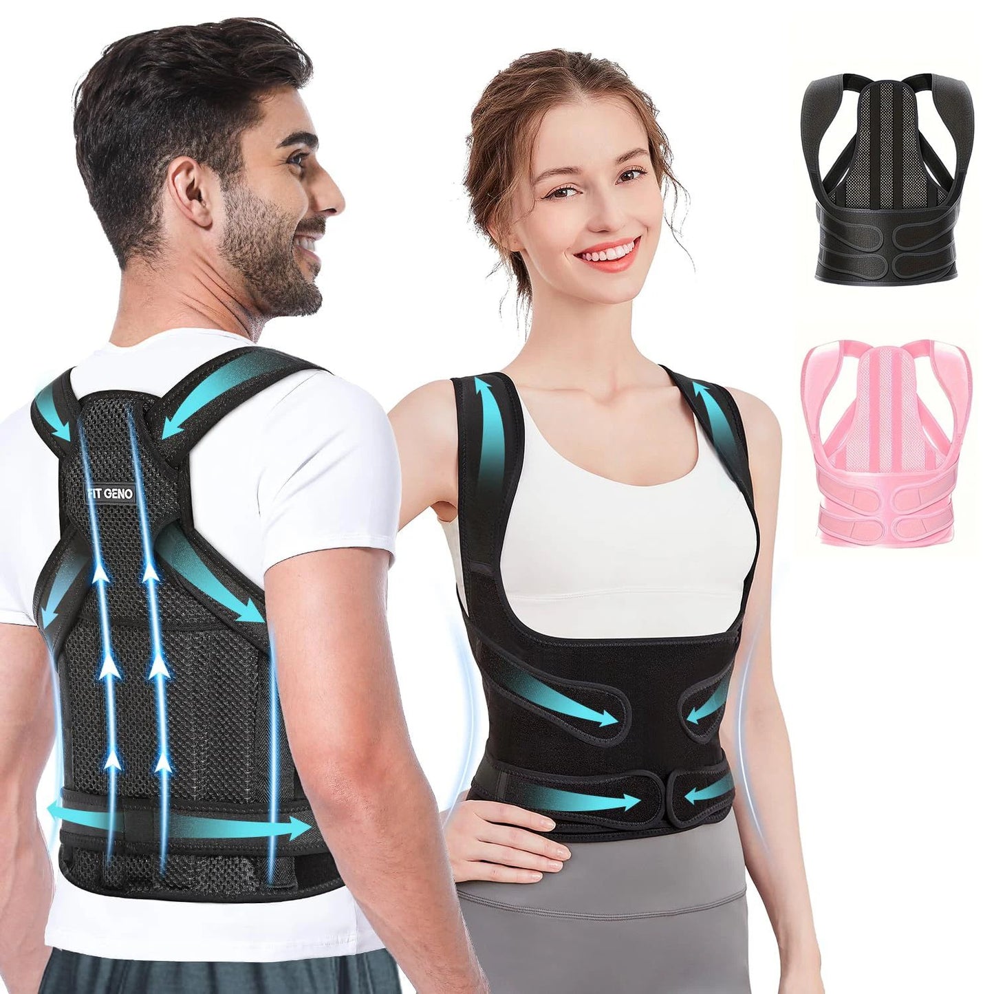 Adjustable Back Brace – Pain Relief & Posture Corrector for Men & Women