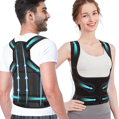 Adjustable Back Brace – Pain Relief & Posture Corrector for Men & Women