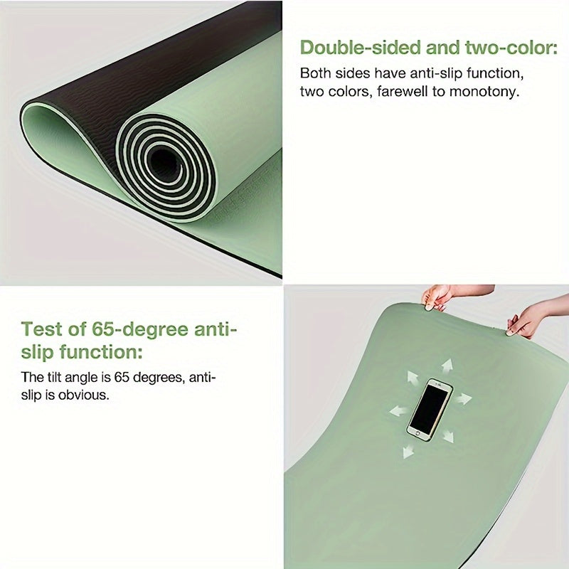 Premium 2-Layer Yoga Mat – Non-Slip, Soft &amp,Thick for All Workouts