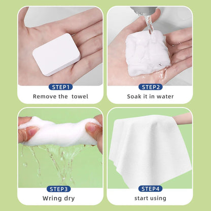 Compressed Towel Tablets – Disposable Face Wipes for Travel & Outdoor (14/20Pcs)