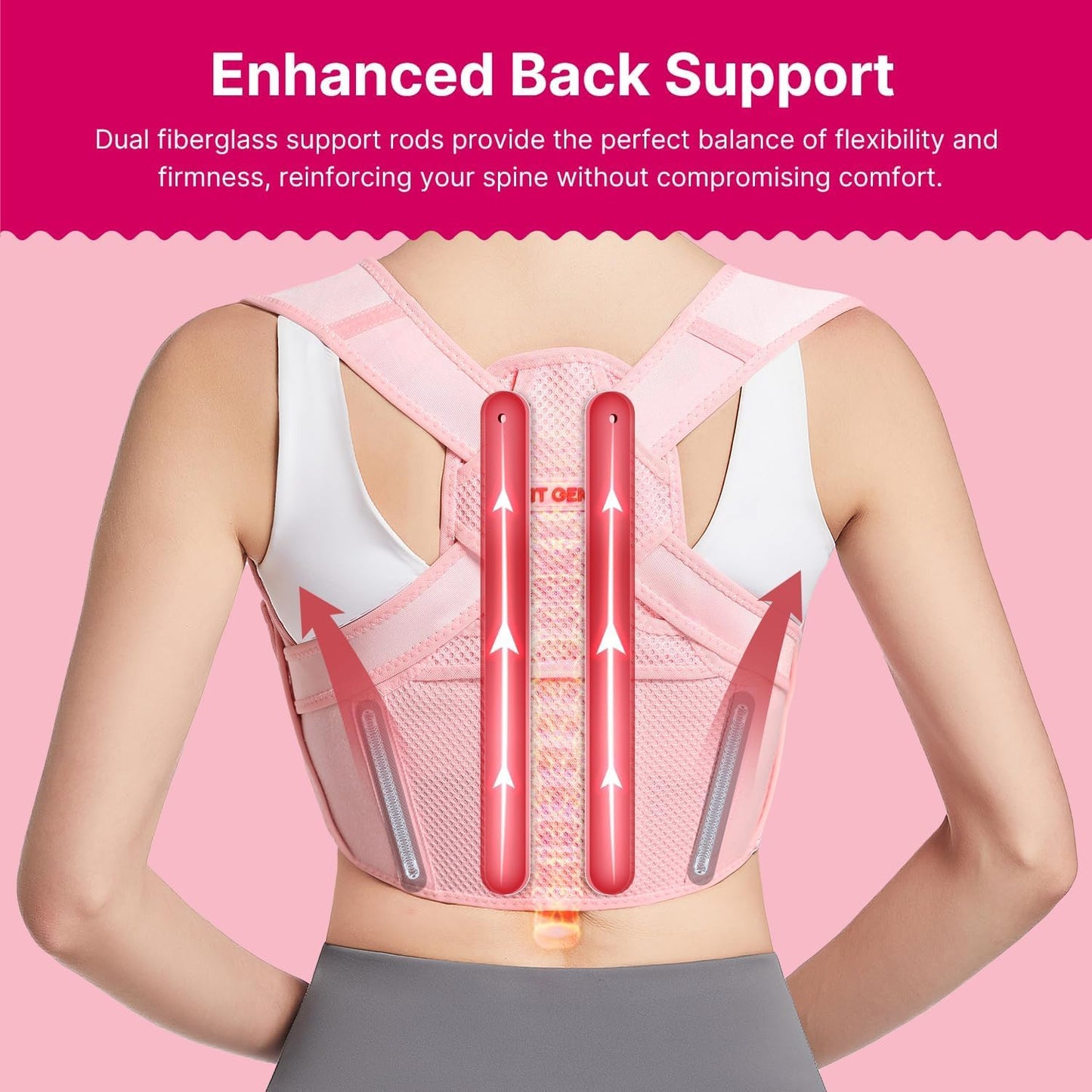 Adjustable Back Brace – Pain Relief & Posture Corrector for Men & Women