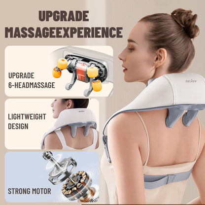 Neck & Shoulder Massager with Heat – Ergonomic Design for Ultimate Comfort