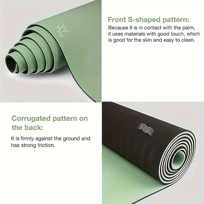 Premium 2-Layer Yoga Mat – Non-Slip, Soft &amp,Thick for All Workouts