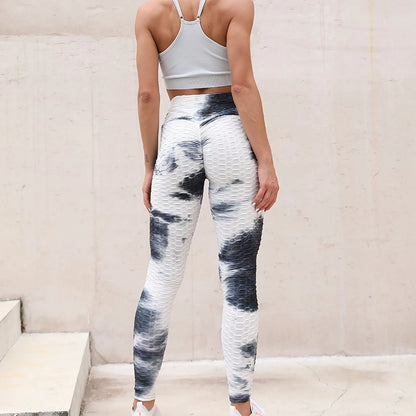 Tie Dye Seamless Yoga Pants – Push Up, High Waist, Fitness & Running Leggings for Women