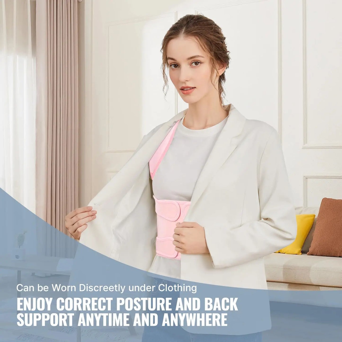 Adjustable Back Brace – Pain Relief & Posture Corrector for Men & Women
