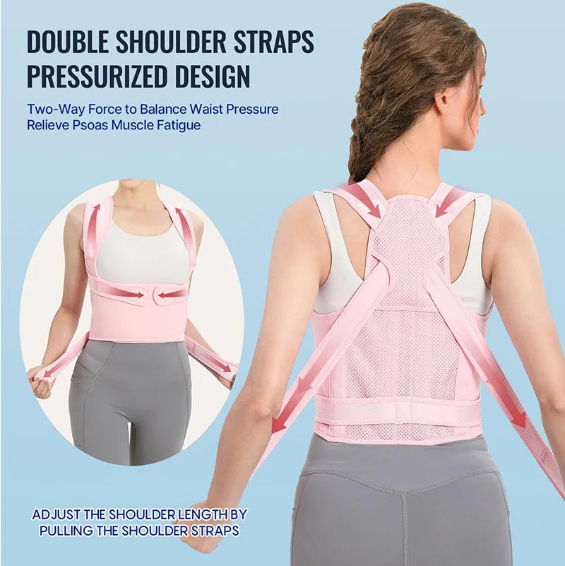 Adjustable Back Brace – Pain Relief & Posture Corrector for Men & Women