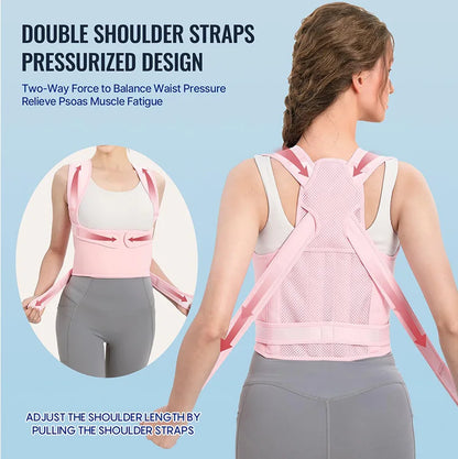 Adjustable Back Brace – Pain Relief & Posture Corrector for Men & Women