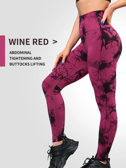 Women's Tie-Dye High Waist Yoga Leggings – Butt Lift, 4-Way Stretch, Workout Pants