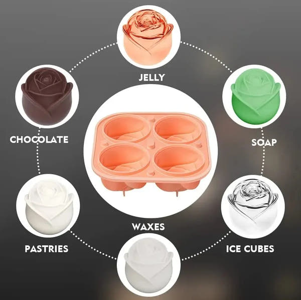 Elegant Floral Ice Molds™