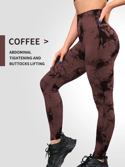 Women's Tie-Dye High Waist Yoga Leggings – Butt Lift, 4-Way Stretch, Workout Pants